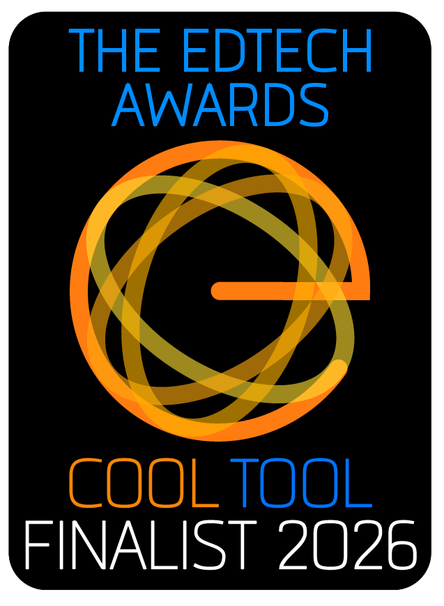 Orange logo with text: The EdTech Awards, Cool Tool Finalist 2026